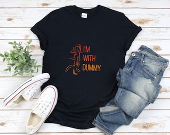 Wingchun Shirt, Wing Chun Dummy Shirt, Im With Dummy, Lustiges Wing Chun Shirt, Wing Chun Geschenke, Karate Lehrer Geschenk, Kung Fu Geschenk
