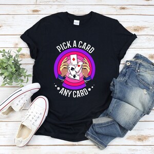 Camisa de mago, Camisa de carta de mago, Camisa de mago retro, Camisa de mago vintage, Elija una carta Cualquier carta