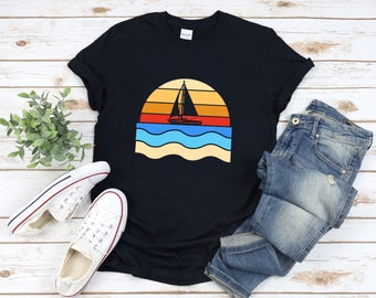 Sailing Shirt, Retro Sailing Shirt, Sailboat Shirt, Sailing Tshirt, Sailing Gift, Sail Boat Shirt, Sailing T-shirt, Sailing Lover Shirt