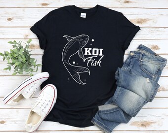 Koi Fish Shirt, Fish Lover, Koi Fish Gifts, Kawaii Fish, Gold Fish Shirt, Fish Shirt Women, Koi Fish Tee, Carp Fishing, Fishing Shirt