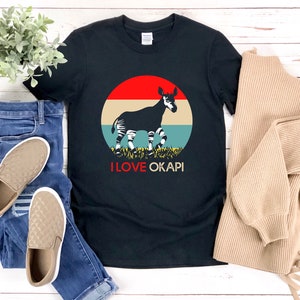 Okapi Shirt, I Love Okapi, Retro Animal, Vintage Okapi Shirt, Endangered Animals Shirt, Zoo Animals Shirt, Forest Animal Shirt, Okapi Lover
