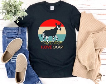 Okapi Shirt, I Love Okapi, Retro Animal, Vintage Okapi Shirt, Endangered  Animals Shirt, Zoo Animals Shirt, Forest Animal Shirt, Okapi Lover 