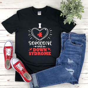 Camicia sindrome giù, sindrome giù camicia papà, sindrome down mamma camicia, amo qualcuno con sindrome di down, down sindrome consapevolezza camicia