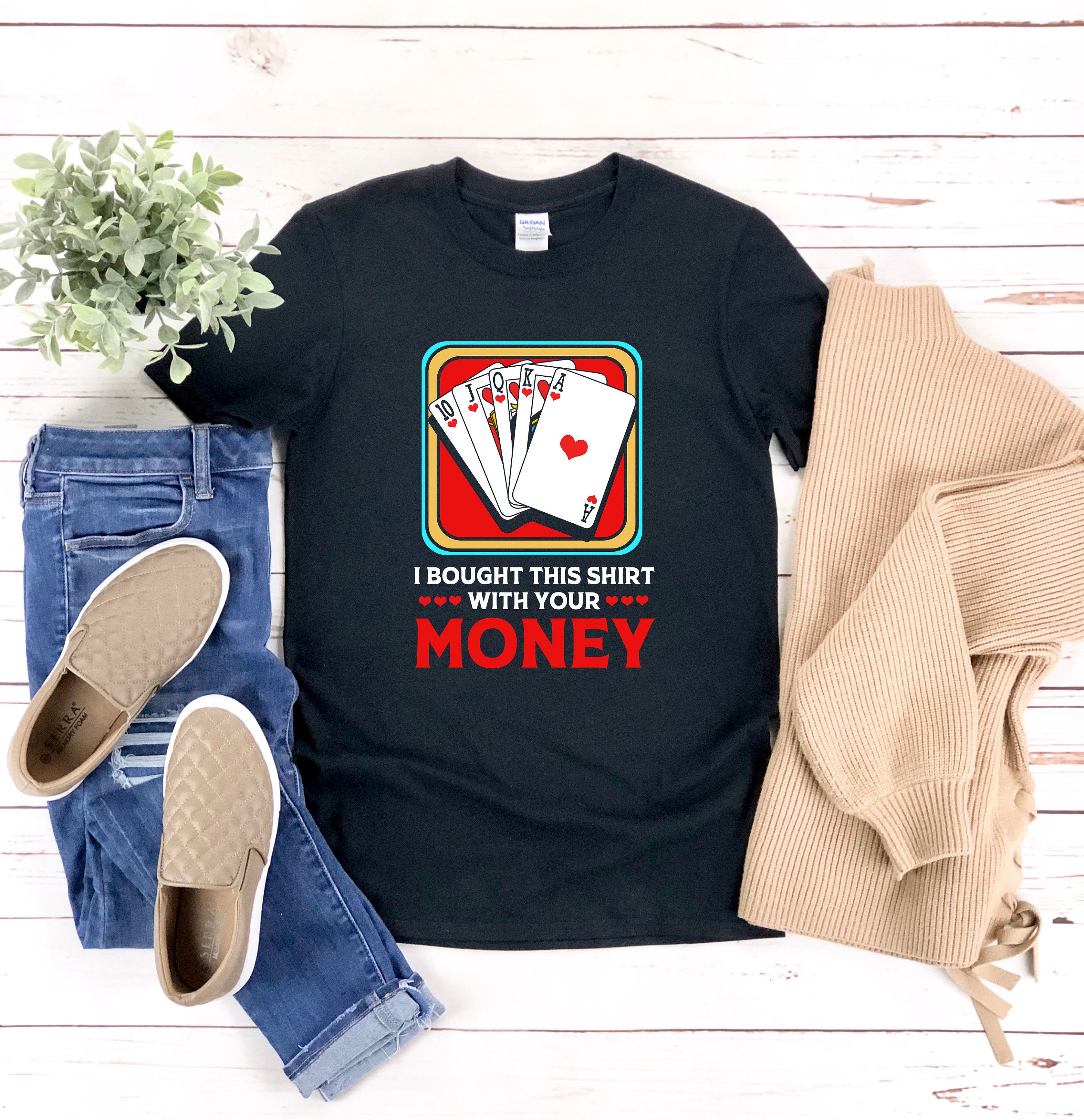 Poker Shirt, Lustiges Glücksspiel Shirt, Casino Shirt, Kartenspiel