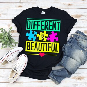 Different Is Beautiful Shirt, Different Is Beautiful Autism, Autism Awareness Shirt For Kids, Autism Different Ability, Autism Teacher Shirt