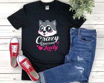 Camisa mapache Mujeres, Dama Mapache Loco, Camisa Mapache Divertida, Amante Mapache, Camisa Racoon Para Mujeres, Camisa Amante De Los Animales