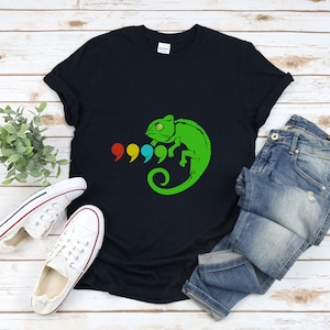 Comma Chameleon, Funny Chameleon Shirt, Funny Reptile Shirt, Cute Chameleon Shirt, Reptile Shirt, Cute Lizard Shirt