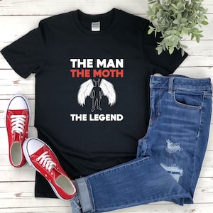 Funny Mothman Shirt, Mothman Shirt For Men, Moth Man Shirt, The Man The Moth The Legend, Cryptozoology Shirt, Funny Cryptid