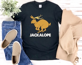 Jackalope T Shirt, Jumping Rabbit Shirt, Jackrabbit Shirt, Mythical Creatures Shirt, Cryptozoology Shirt, Jackalope Shirt