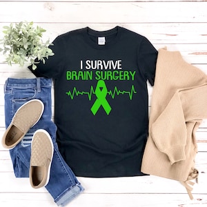 Brain Injury Survivor Shirt, TBI Survivor Shirt, Traumatic Brain Injury Awareness TShirt, I Survived Brain Injury, TBI Awareness Heartbeat