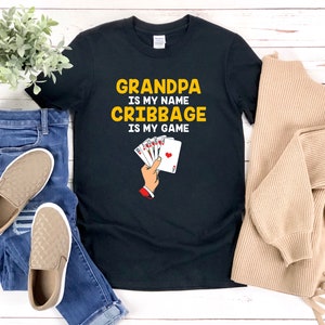 Cribbage Shirt, Opa Shirt Funny, Opa Is My Name Cribbage is My Game, Opa Geburtstagsshirt, Kartenspiel Shirt