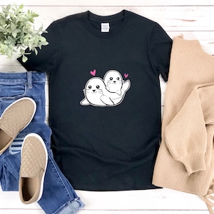かわいいアザラシシャツ、アシカギフト、アザラシシャツ、北極の動物、アシカシャツ、アザラシTシャツ、セイウチシャツ、アシカ愛好家シャツ