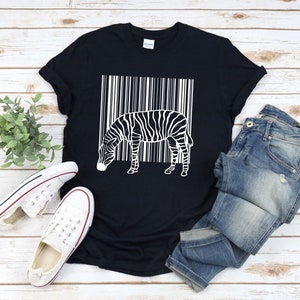 Funny Zebra Shirt, Zebra Barcode, Zoo Animal Shirt, Zebra Tshirt, African Animal Shirt, Zebra Gifts, Animal Pun Shirt