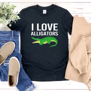 Alligator Shirt, Alligator Lover Shirt, Animal Lover Shirt, I Love Alligators, Reptile Lover Gift, Crocodile Tshirt, Reptile Shirt
