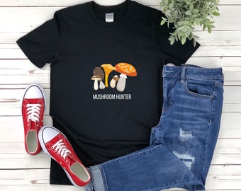 Camisa cazadora de setas, camisa divertida de setas, camisa de micología, regalo amante de las setas, camisa de hongos, camisa micóloga