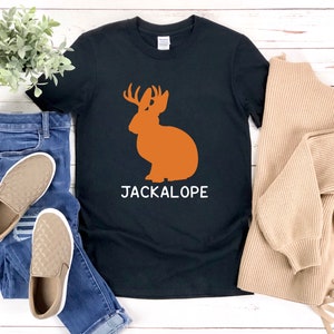 Jackalope Silhouet, Jackalope Shirt, Jackrabbit Shirt, Mythische Shirt, Cryptid Shirt, Cryptozoölogie Shirt, Folklore Shirt