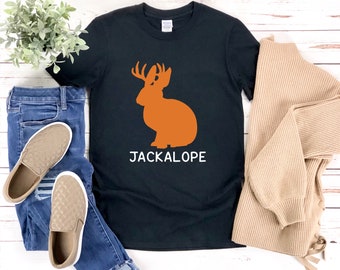 Jackalope Silhouette, Jackalope Shirt, Jackrabbit Shirt, Mythical Shirt, Cryptid Shirt, Cryptozoology Shirt, Folklore Shirt