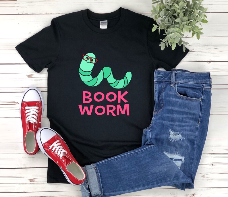 Chemise de ver de livre, chemise de rat de bibliothèque, chemise de lecture drôle, chemise de ver mignon, chemise d'amant de lecture, T-shirts drôle d'amant de livre image 5