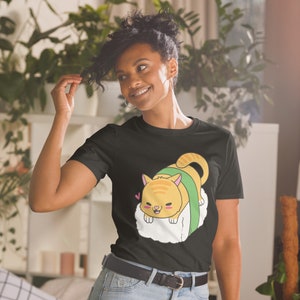 Sushi Katzen Shirt, Sushi Shirt, lustiges Katzen Shirt, Kawaii Sushi, Geschenke für Sushi Liebhaber, Sushi Humor Geschenke, Sushi T-shirt