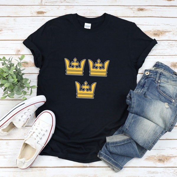 Sweden Shirt, Swedish Crown, Three Crown Shirt, Sweden Three Crown, Sverige Shirt, Swedish Gifts, Sweden T Shirt