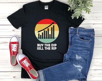 Compre a camisa Dip, camisa do mercado de ações, camisa criptográfica, camisa Forex, camisa do investidor, camisa engraçada de investimento, compre o Rip, venda o Rip