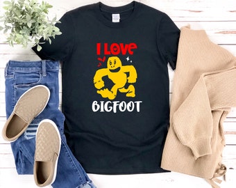 Bigfoot Shirt, I Love Bigfoot Shirt, Bigfoot Sasquatch, Cryptozoology Shirt, Sasquatch Shirt, Sasquatch Gifts