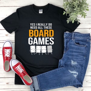 Camisa de jogo de tabuleiro, camisa de dominó, camisa de telha de dominó, sim, eu realmente preciso de todos esses jogos de tabuleiro, presentes para amantes de jogos de tabuleiro
