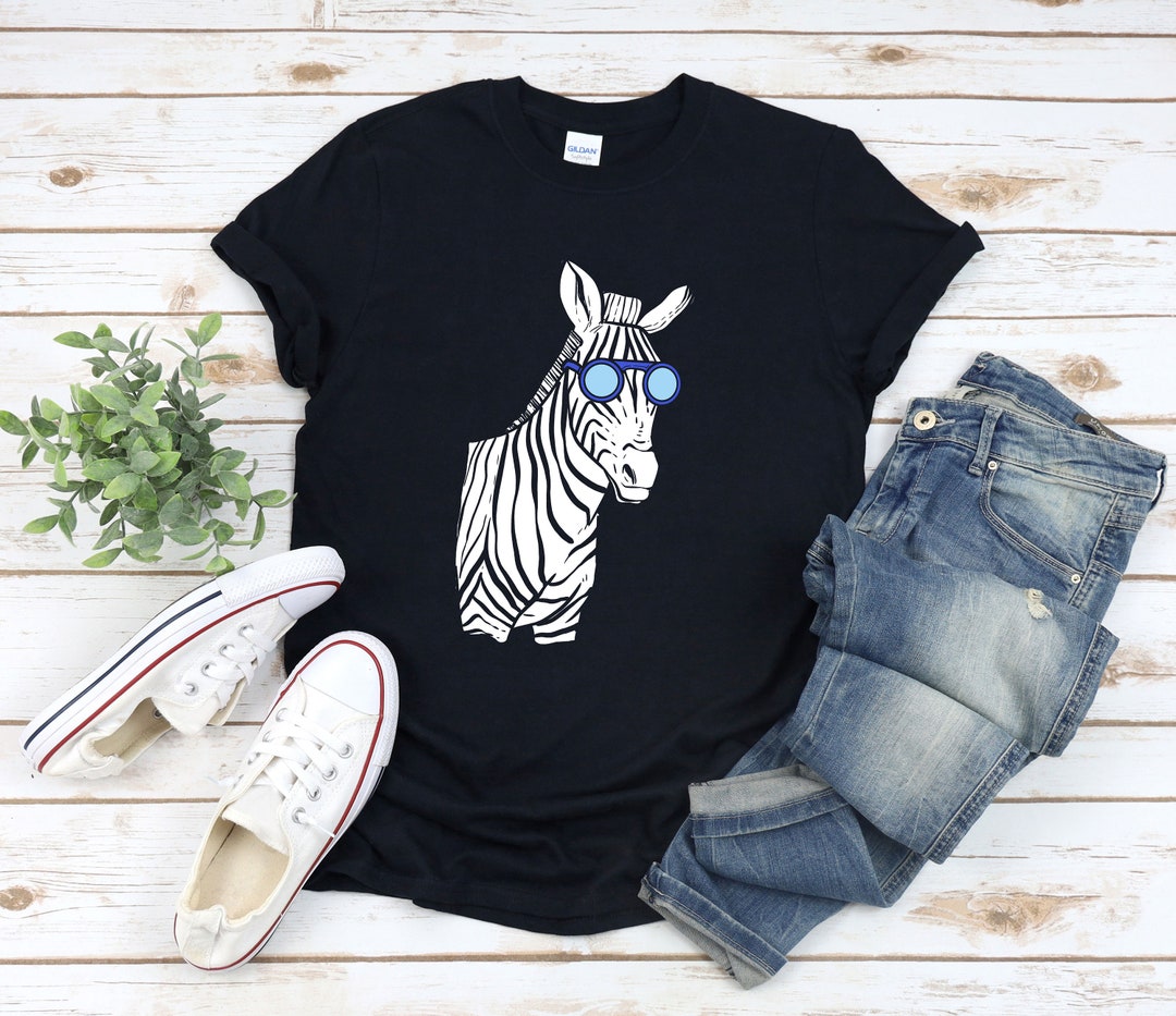 Cute Zebra Shirt, Zebra Shirt, Zebra Gifts, Zebra Wearing - Main Image