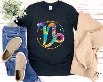 Simbolo Capricorno, Camicia Capricorno Zodiaco, Camicia Capricorno, Camicia Costellazione Capricorno, Astrologia Capricorno, Camicia Oroscopo