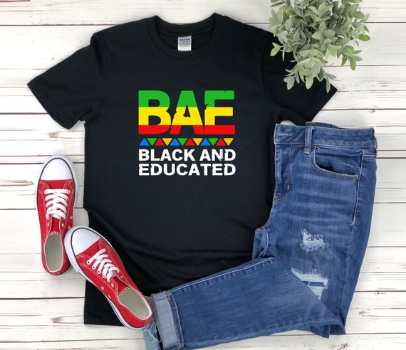 Bae Black And Educated Shirts For Womens-Black Queen Shirt Bae Black And Educated Shirts For Womens-Black Queen Shirt