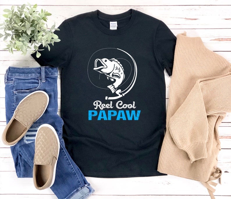 Fishing Dad Shirt, Fathers Day Shirt, Real Cool Papaw, Grandfather Shirt, Fishing Papa, Fishing Grandpa Gifts image 4