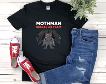 Mothman shirt, cryptozoölogie shirt, Mothman onderzoeksteam, Mothman minnaar shirt, cryptozoöloog shirt, mythische wezens shirt