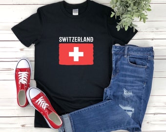 Schweiz Shirt, Schweizer Flagge Shirt, Schweiz Flagge Shirt, Schweizer Shirts, Schweizer T-Shirt, Schweiz T-Shirt