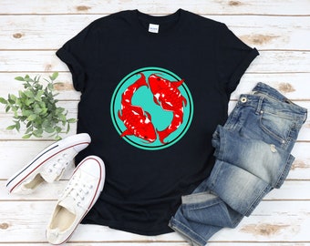 Koi Fish Shirt, Cute Fish Shirt, Japanese Aesthetic Shirt, Japanese Koi, Kawaii Fish,  Fishing Shirt For Women, Carp Fish