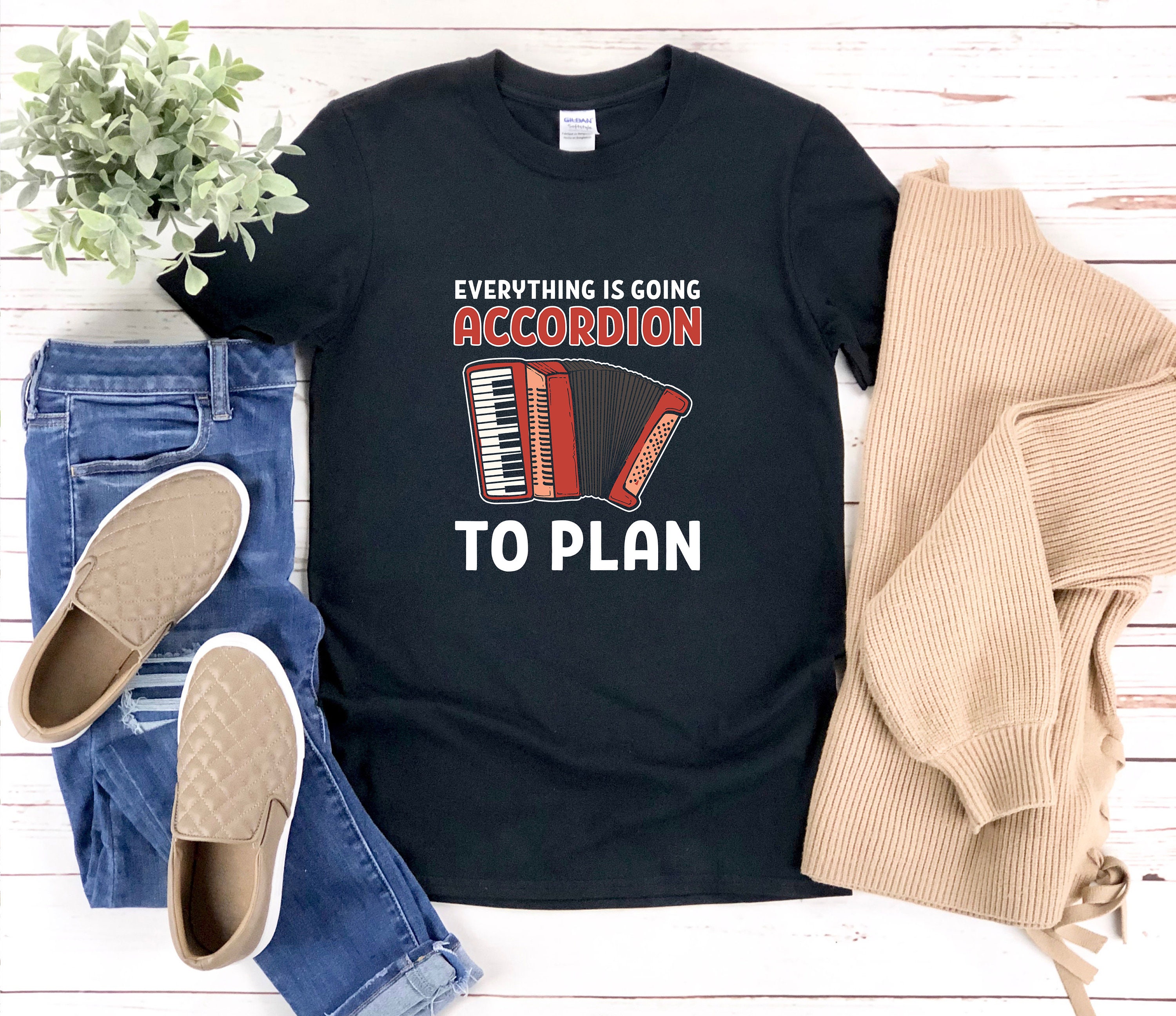 Everything Is Going Accordion To Plan-Accordion Shirt Everything Is Going Accordion To Plan-Accordion Shirt