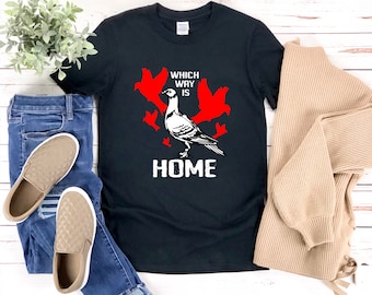 Pigeon Shirt, Pigeon Racing, Funny Bird Shirt, Dove Shirt, Bird Lover Shirt, Which Way Is Home, Bird Watching Shirt, Pigeon Tee Shirt