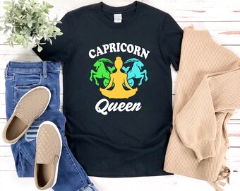 Camicia Della Regina Capricorno, Camicia Zodiaco Capricorno, Regalo Capricorno, Regalo compleanno Zodiaco, Camicia Capricorno, Camicia Capra Capricorno