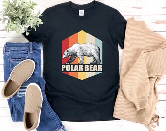 Polar Bear Shirt, Vintage Bear Shirt, Retro Bear, Ice Bear Shirt, North Pole Shirt, Arctic Animal Shirt, Winter Bear Shirt