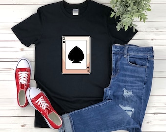 Spades Shirt, Casino Shirt, Deck Of Card Shirt, 3 Spades Card, Gambling Shirt For Men, Playing Card Shirt