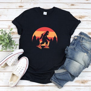 Roller Skating Shirt, Vintage Skate Shirt, Bigfoot Roller Skating, Funny Bigfoot Shirt, Retro Bigfoot, Roller Skating Gift image 4
