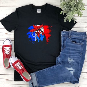 French Hahn Shirt, French Shirt, Frankreich Flagge Shirt, Hahn trägt Brille, Französische Geschenke, Frankreich Flagge Tshirt, Frankreich Geschenke