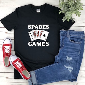 Koszulka Spades Game, Koszulka Royal Flush, Koszulka Gambling dla mężczyzn, Koszulka do gry w karty, Koszulka Spades, Koszulka Casino, Koszulka Deck Of Card