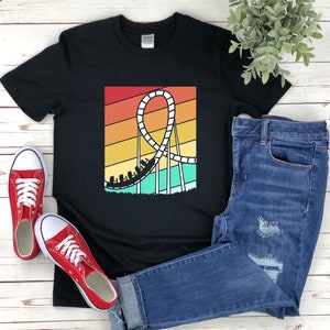 Roller Coaster Shirt, Retro Roller Coaster Shirt, Roller Coaster Tshirt, Roller Coaster T Shirt, Roller Coaster Tee Shirt, Amusement Park