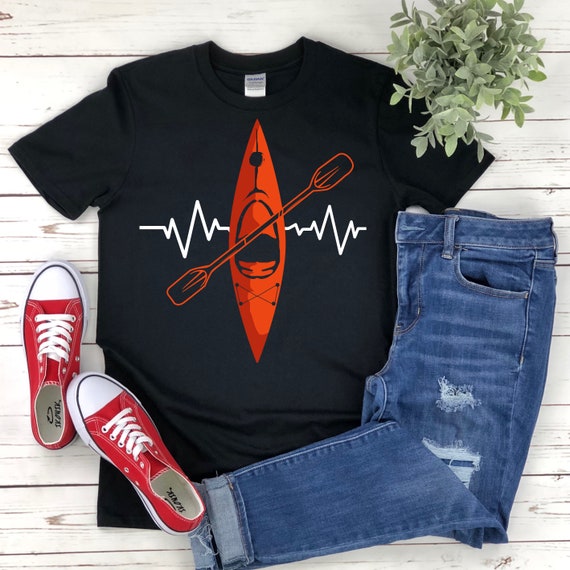 Kayak Heartbeat T-Shirt Funny Kayaking Cool Gift Kayak Heartbeat T-Shirt Funny Kayaking Cool Gift