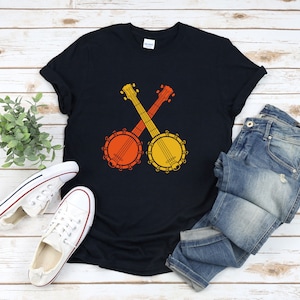 Banjo Shirt, Banjo Tshirt, Music Lover Gift, Country Music Shirt, Banjo Tee Shirt, Retro Banjo Shirt, Musical Instrument Shirt