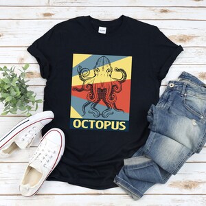 Retro Octopus Shirt, Vintage Octopus Shirt, Octopus Tshirt, Sea Animal Shirt, Octopus T Shirt, Marine Animals Gift