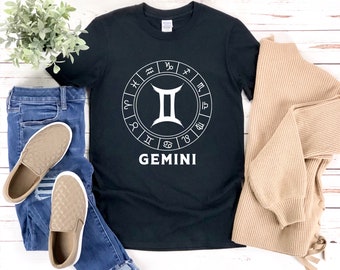 Gemini Constellation Shirt, Gemini Shirt, Gemini Symbol, Gemini Sign, Astrological Sign Shirt, Gemini Tee, Gemini Zodiac Shirt