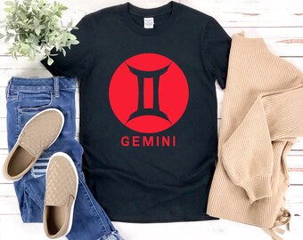 Gemini Symbol Shirt, Gemini Zodiac Shirt, Gemini Shirt, Astrological Sign Shirt, Gemini Horoscope, Zodiac Sign Shirt, Gemini Constellation