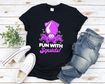 Inktvis shirt, zee dier shirt, plezier met inktvis, grappige inktvis shirt, inktvis minnaar shirt, inktvis T shirt, inktvis geschenken