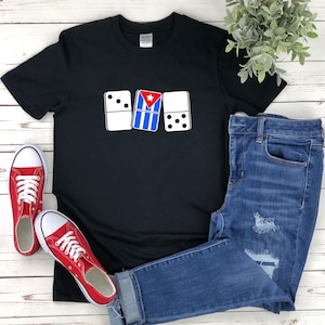 Cuba Domino, Camisa Dominó, Camisa Cubana Dominó, Camisa Bandeira Cuba, Camisa Jogo de Tabuleiro, Presente Dominó, Camisa Azulejo Dominó